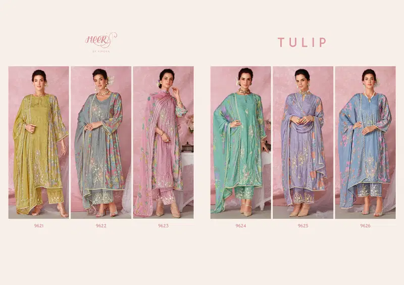 Tulip Vol 206 By Kimora Heer Muslin Printed Salwar Suits Wholesalers In Delhi